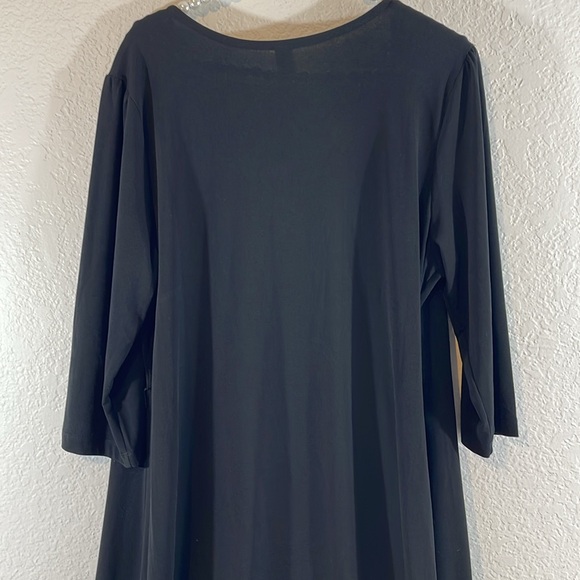 OLD NAVY V-Neck Waist-Defined Midi Wrap Dress Black Size XL NEW - Picture 5 of 9